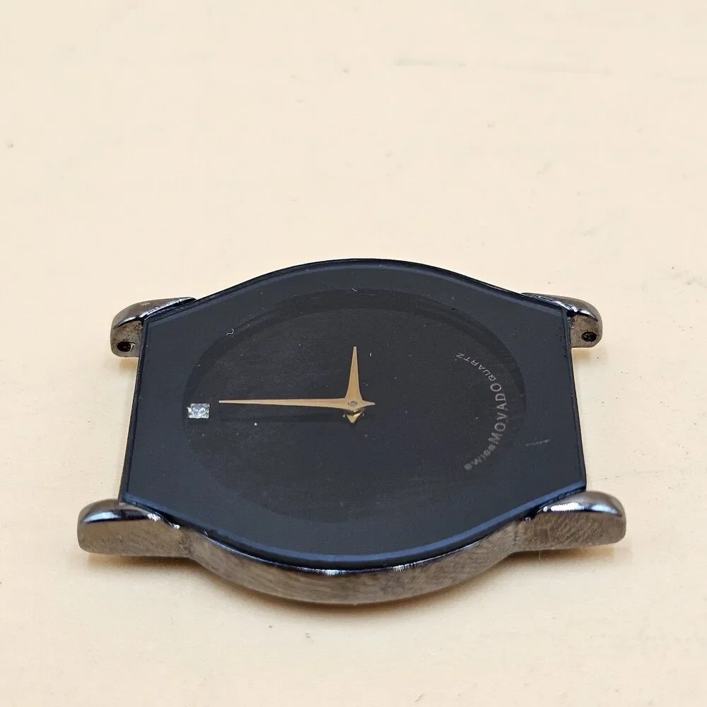 Vintage Movado Museum Diamond 18k Gold Plated Swiss Made Quartz Ladies Watch For
